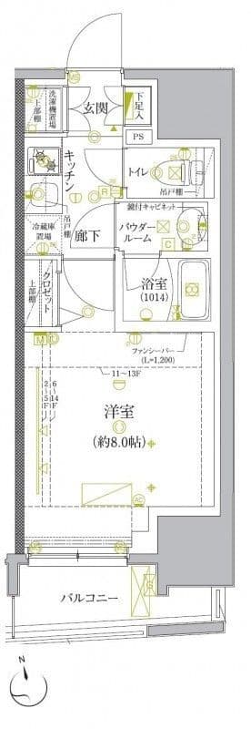 クレイシア板橋モデルノ 404 間取り図