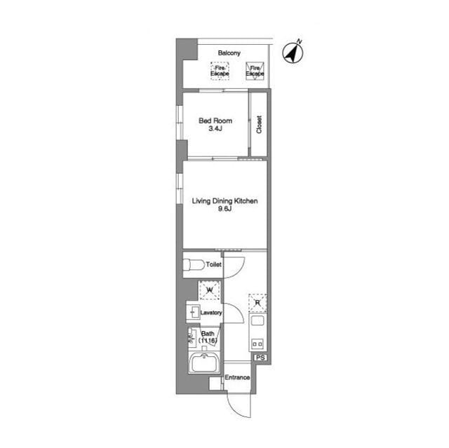 BPRレジデンス練馬富士見台 205 間取り図