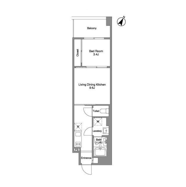 BPRレジデンス練馬富士見台 208 間取り図