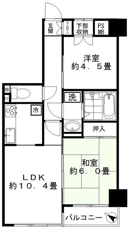 ロイヤルプラザ浅草 703 間取り図