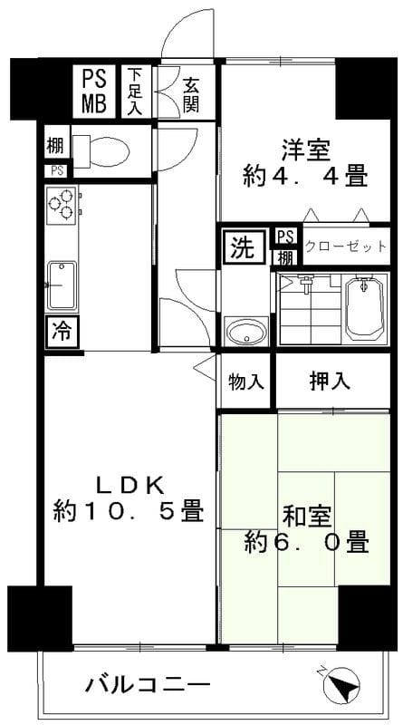 ロイヤルプラザ浅草 704 間取り図