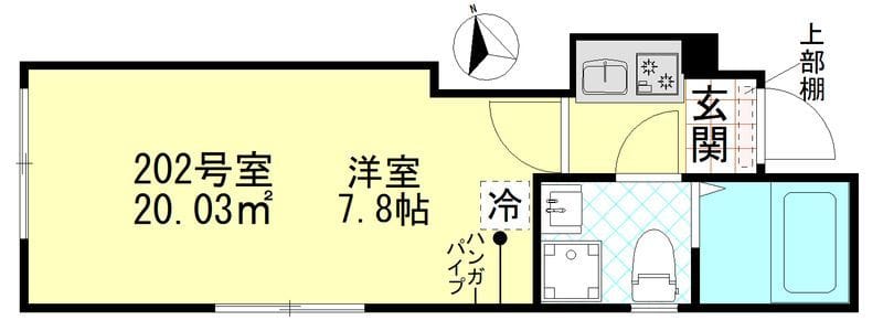 フェリス赤羽 202 間取り図