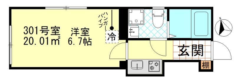 フェリス赤羽 301 間取り図