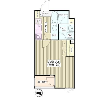 ゼルコバ上高井戸 303 間取り図
