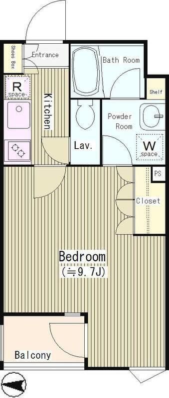 ゼルコバ上高井戸 306 間取り図
