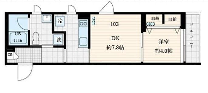 Fullea本町 103 間取り図
