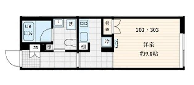Fullea本町 203 間取り図