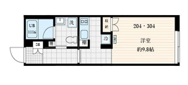 Fullea本町 304 間取り図