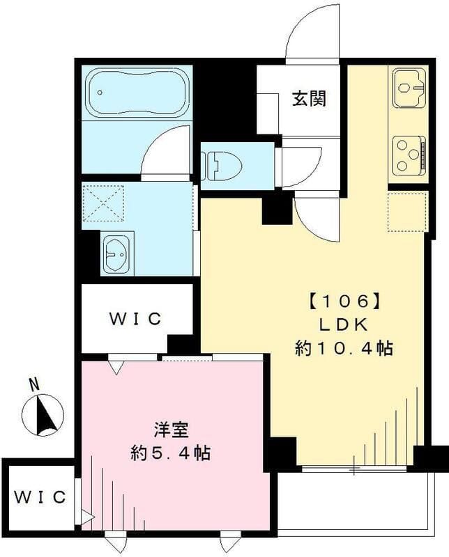 スマート・グラン 荻窪(IOT賃貸) 106 間取り図