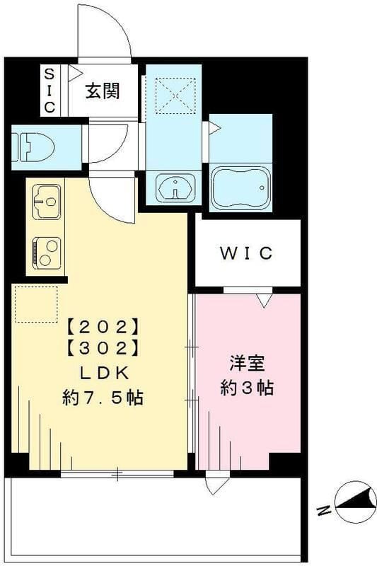 スマート・グラン 荻窪(IOT賃貸) 202 間取り図