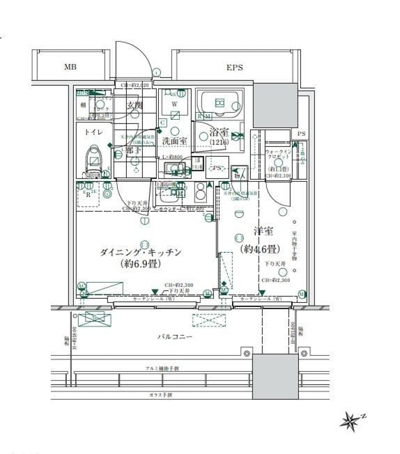 ローレルタワールネ浜松町 0206 間取り図