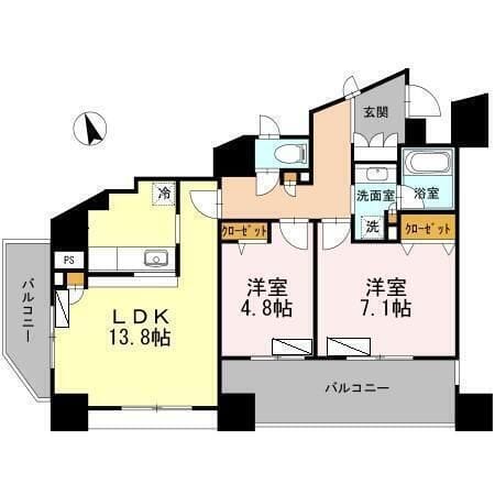 カスタリア荒川 601 間取り図