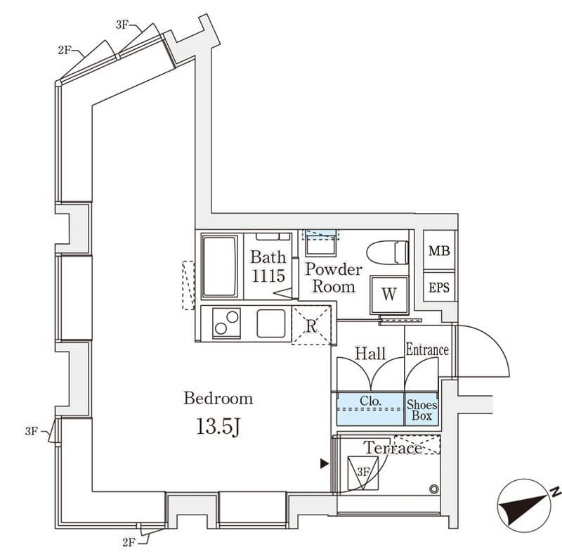 コージーコート四谷坂町 302 間取り図