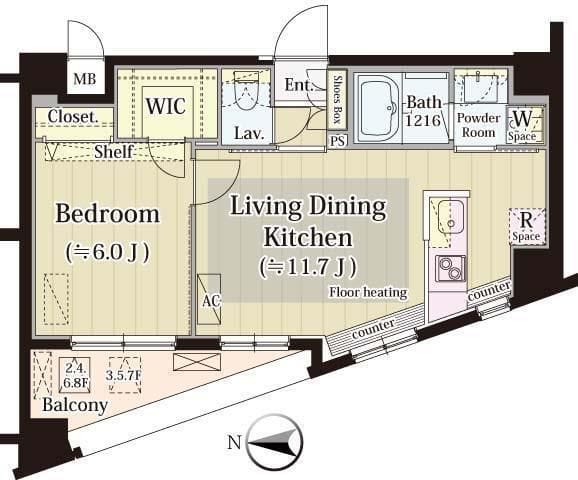 Mia Casa Ⅱ 601 間取り図