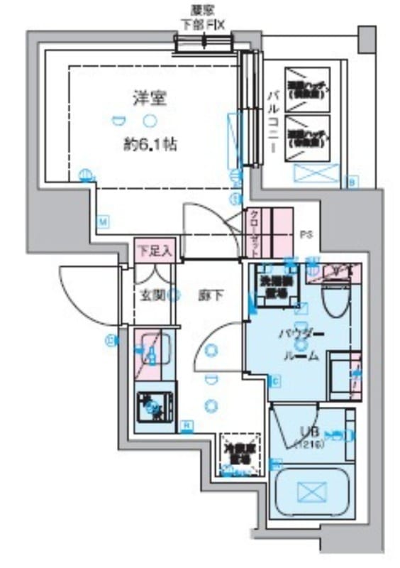 ジェノヴィア幡ヶ谷 901 間取り図