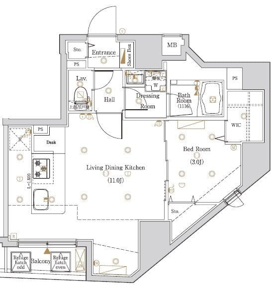 Log入谷 1202 間取り図