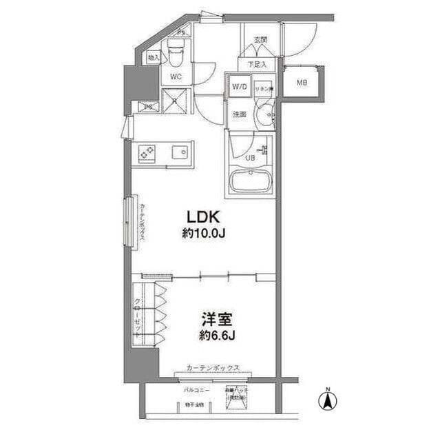 コンフォリア新宿御苑Ⅱ 0401 間取り図