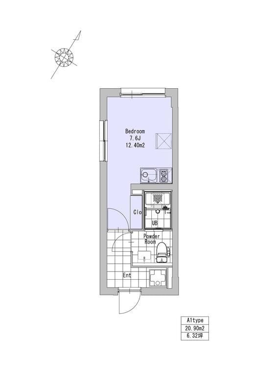 SOU羽根木 202 間取り図