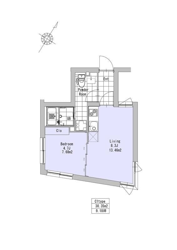 SOU羽根木 301 間取り図