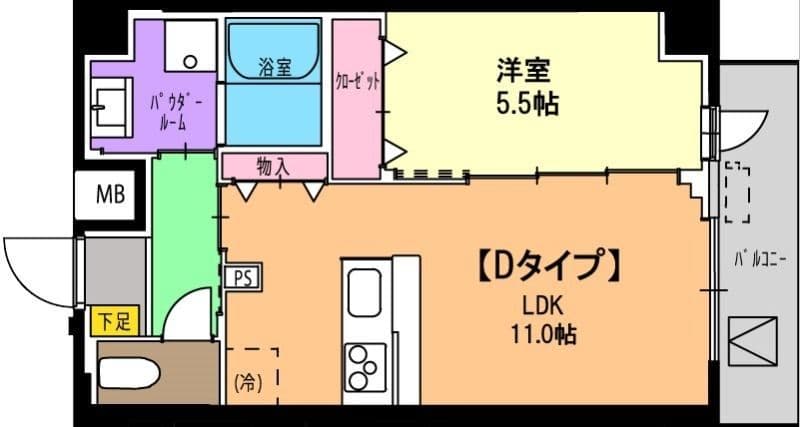 パラシオテルマス池上 404 間取り図
