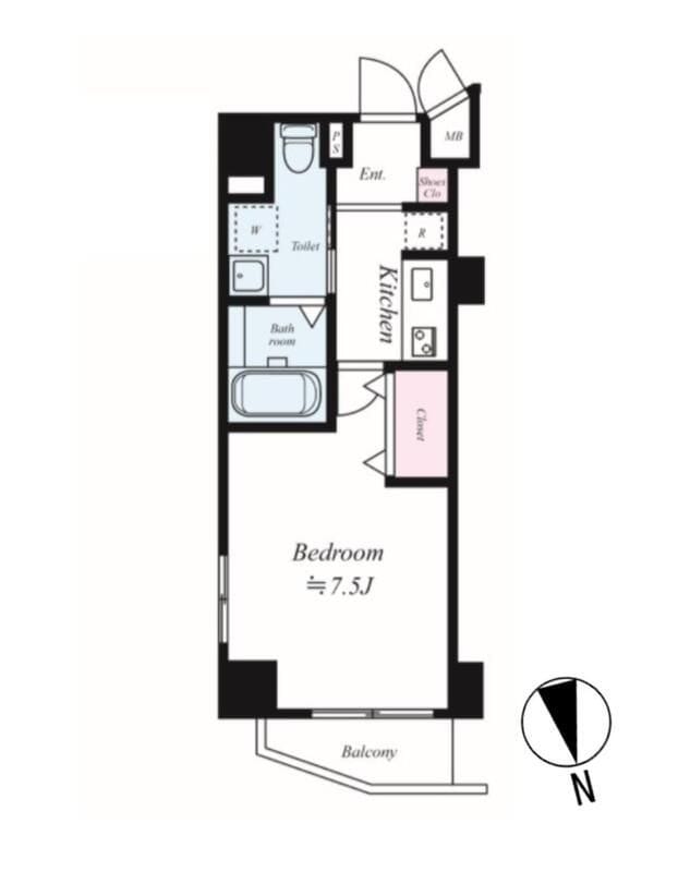 Le-lion神楽坂 603 間取り図