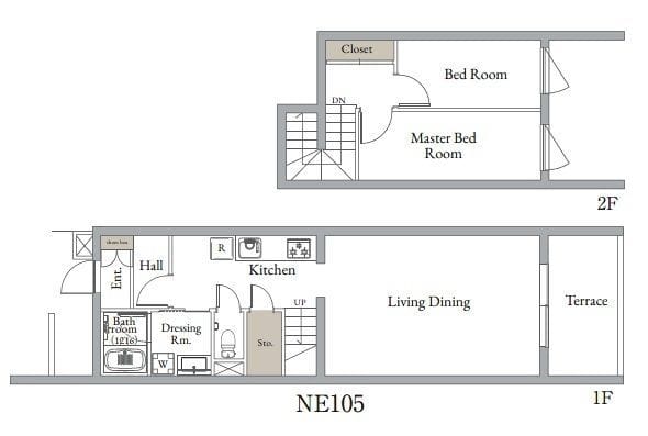 ベルメゾン中村橋ノース NE 0105 間取り図