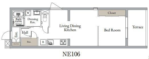 ベルメゾン中村橋ノース NE 0106 間取り図