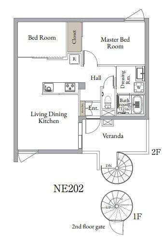 ベルメゾン中村橋ノース NE 0202 間取り図