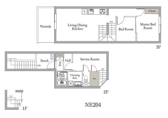 ベルメゾン中村橋ノース NE 0204 間取り図