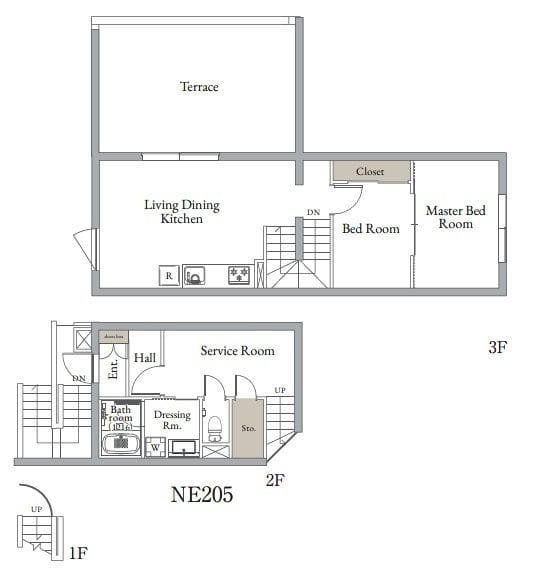 ベルメゾン中村橋ノース NE 0205 間取り図