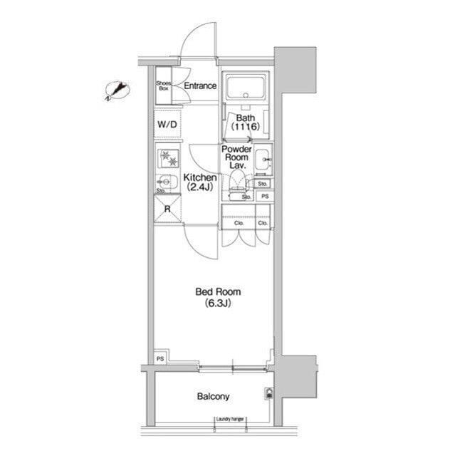 コンフォリア品川EAST 0602 間取り図
