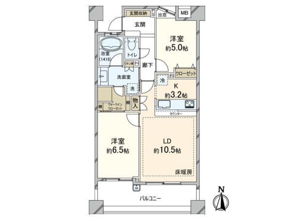ライオンズ東京根岸レジデンス 309 間取り図
