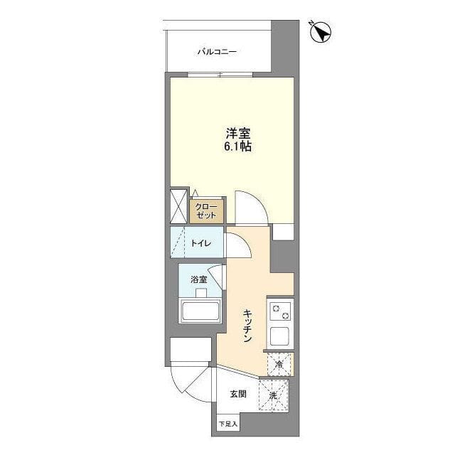 ミリアレジデンス赤坂 703 間取り図