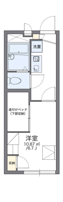 レオパレスルミエール East 101 間取り図