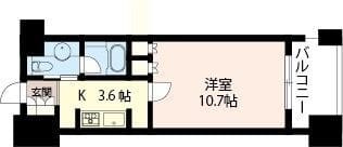 エスティメゾン銀座 405 間取り図