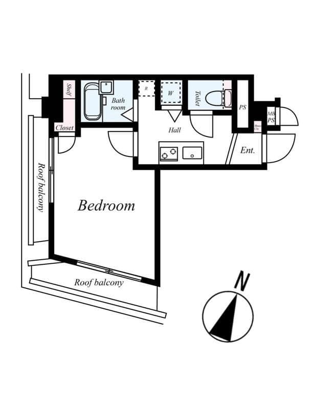 エクセリア都立大 602 間取り図