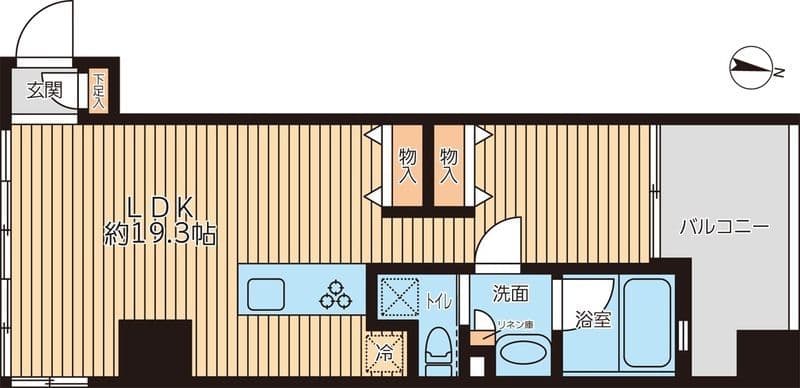 プライマルフロント錦糸町 0804 間取り図