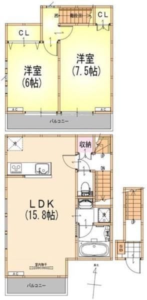 サンライズ池袋 201 間取り図