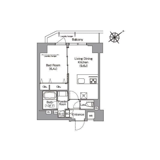 HF押上レジデンス 412 間取り図