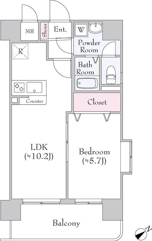 ドメイン藤沢 501 間取り図