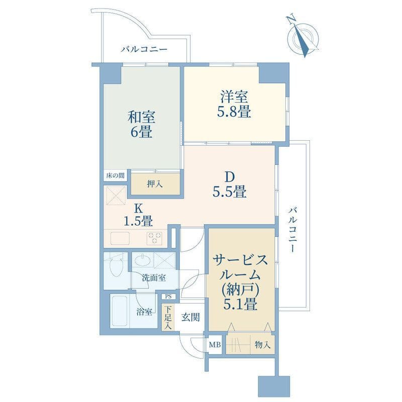 ナイスアーバン大森 504 間取り図