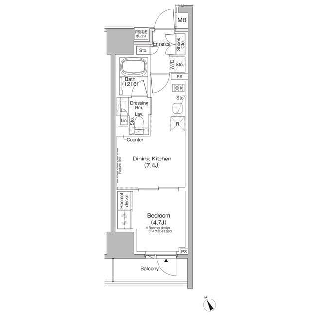 ザ・パークハビオ日本橋茅場町 905 間取り図