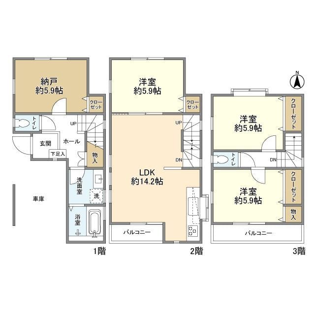 権太坂2丁目貸家 17万円/入力なし/なし 間取り図