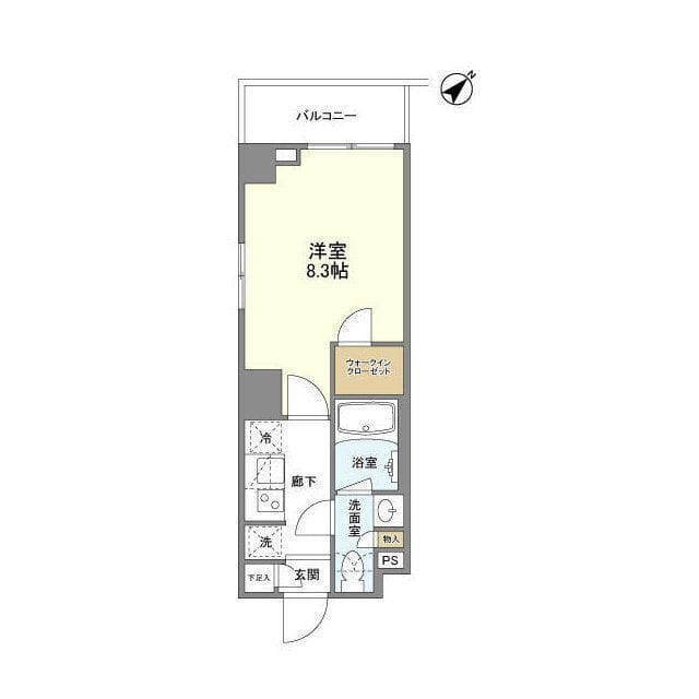 バウスフラッツ品川大井町 308 間取り図