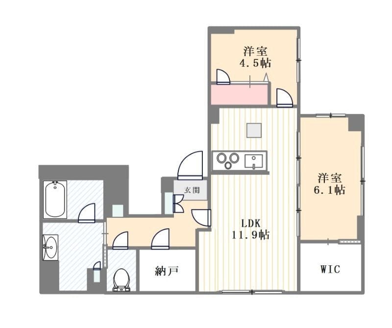 ディアコート西新井 102 間取り図