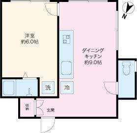 ヴィラ横田 102 間取り図