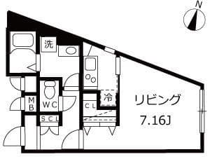 ブランシェ新中野 402 間取り図