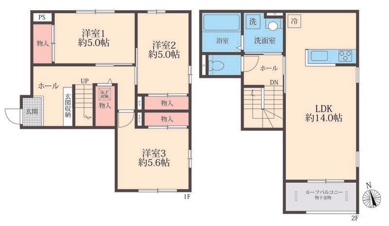 BLOOM COURT E 間取り図