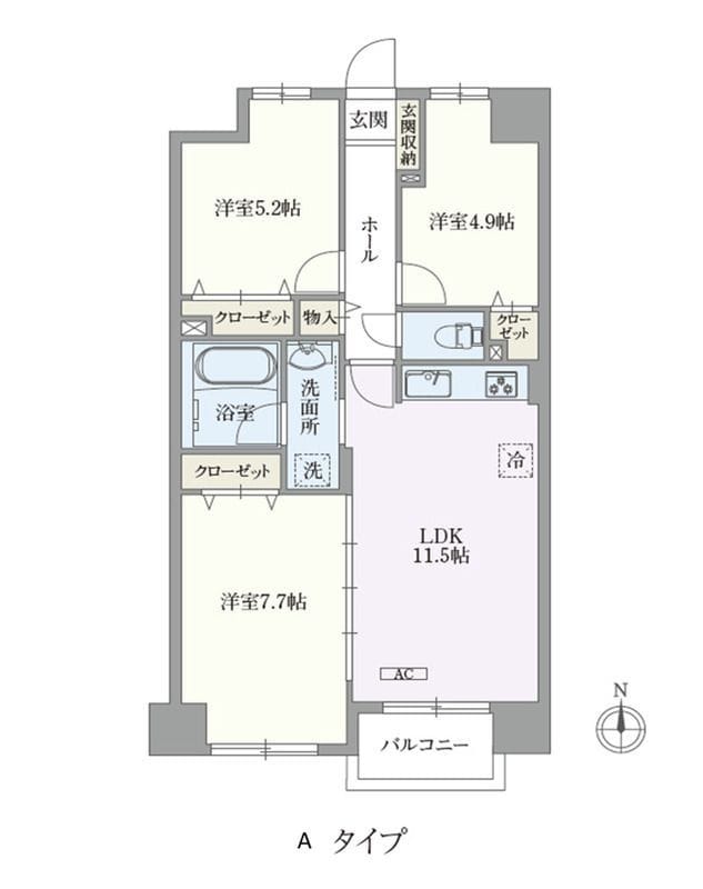 U COURT 西新井 0501 間取り図