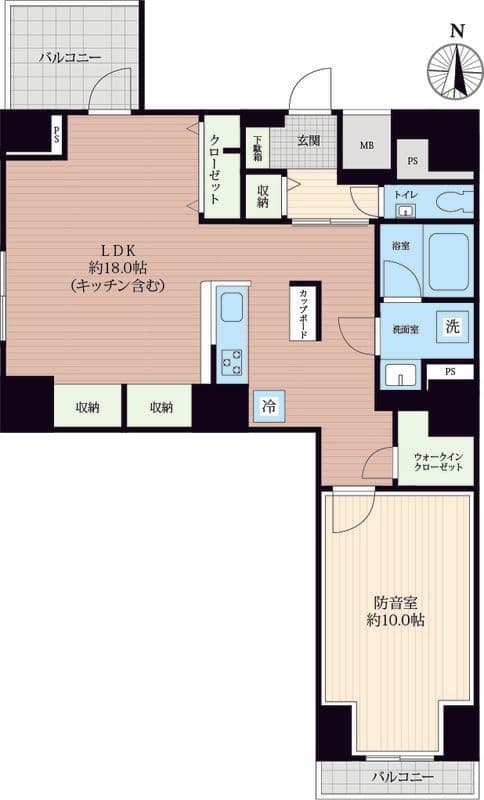 「防音マンション」Konomi 三十三番館 801 間取り図